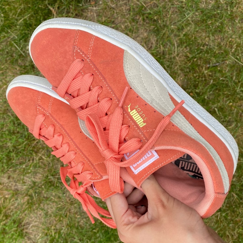 Coral Suede Puma Sneakers